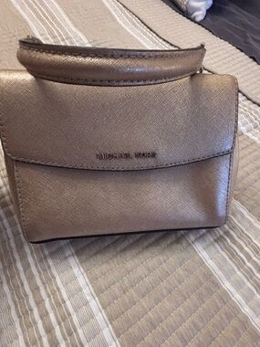 Michael Kors Gold Mini Top-Handle Bag